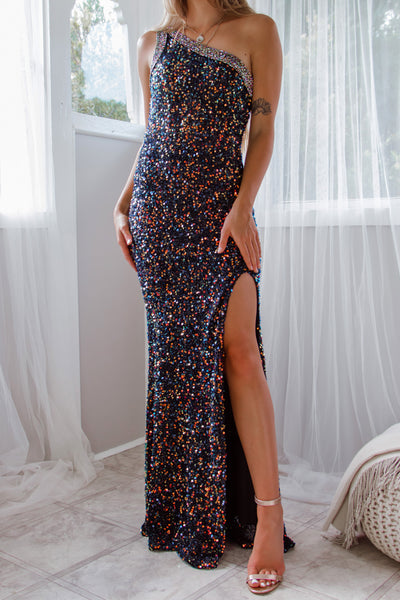 Catalina Sequin Gown - Galaxy