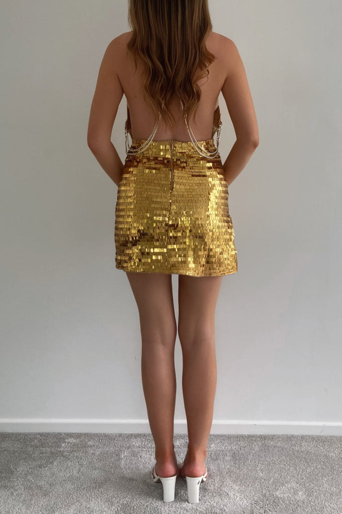 Golden Sequin Dress