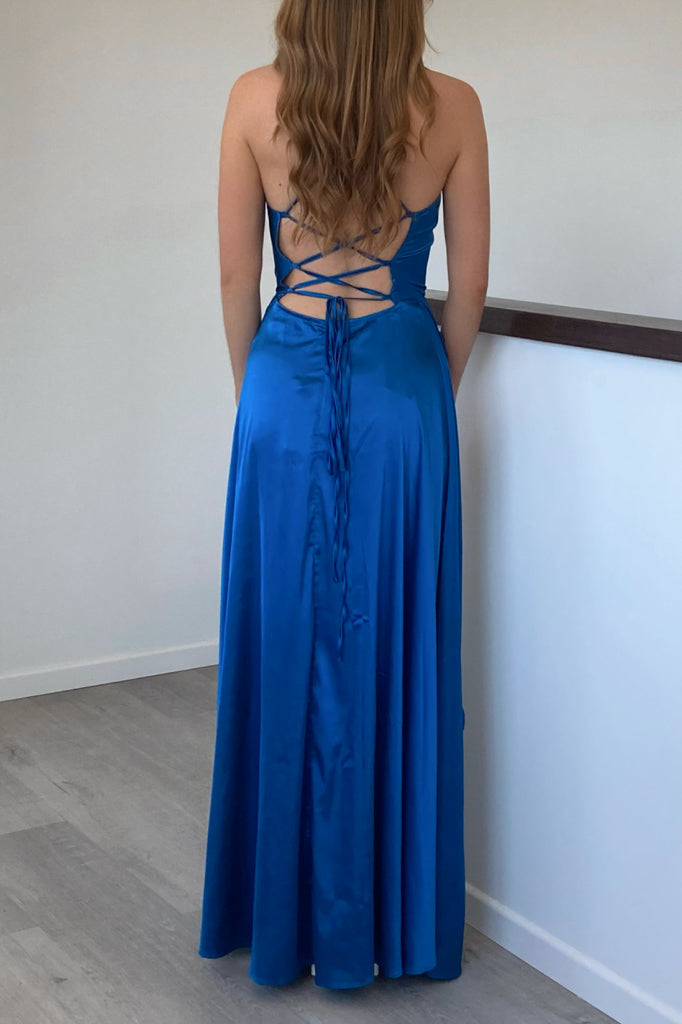 chinese dress ladies Lady Black Tie - Sheila Strapless Maxi Dress with Scarf