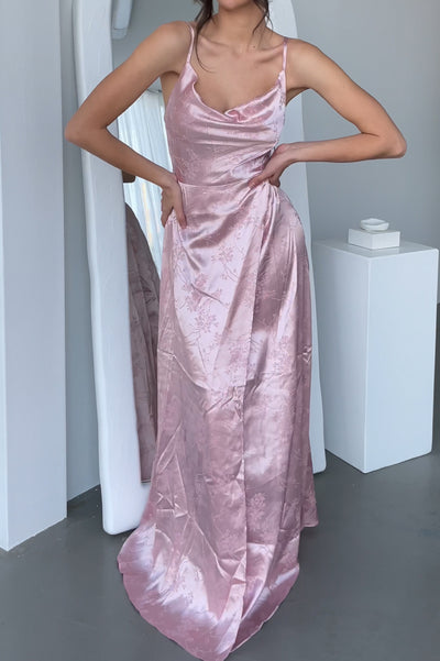 Marley Satin Dress - Blush