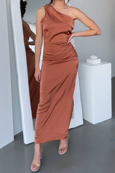 Delena Dress - Rust