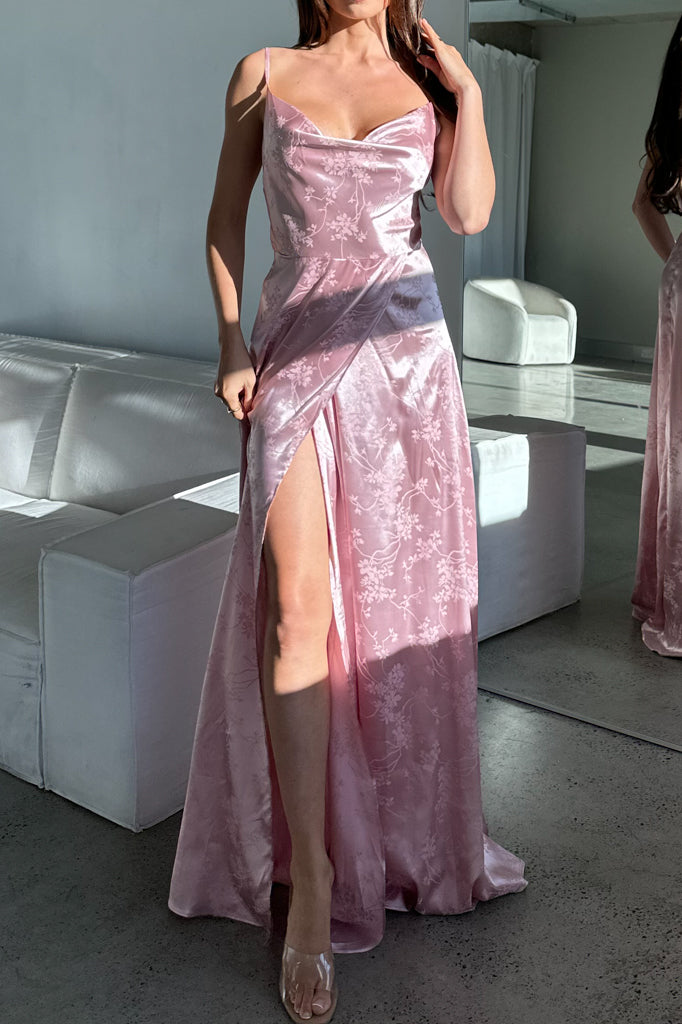 Marley Satin Dress - Blush
