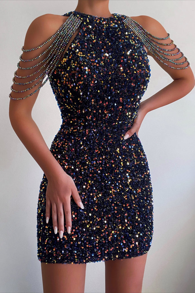 Kiera Sequin Dress - Galaxy