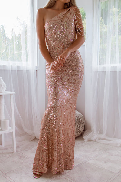 Katiya Sequin Gown - Golden