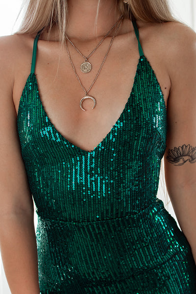 Milan Sequin Gown - Emerald
