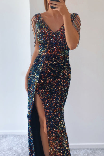 Shailene Sequin Gown - Galaxy