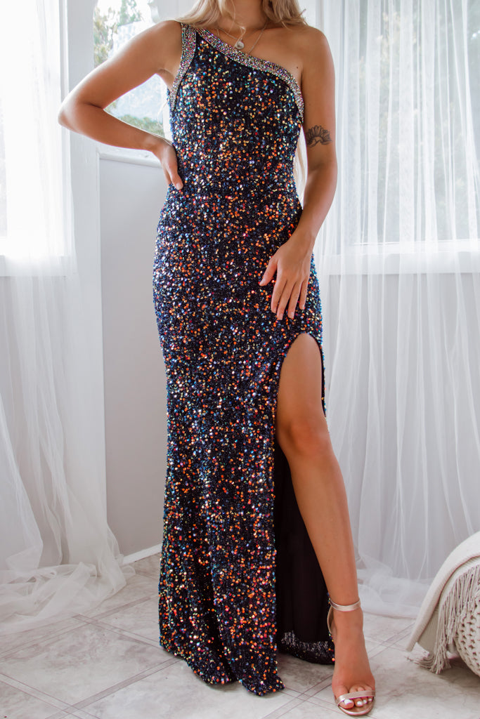 Catalina Sequin Gown - Galaxy