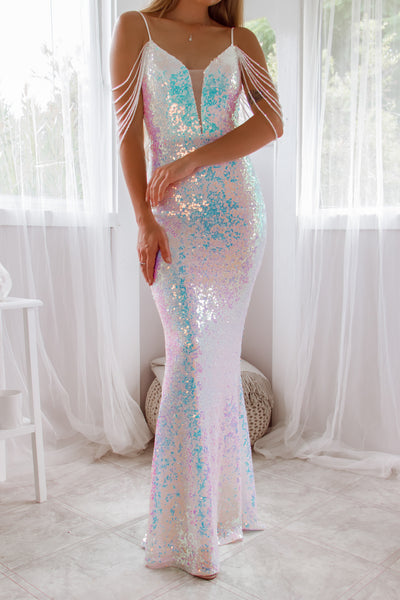 Lenora Sequin Gown - Iridescent