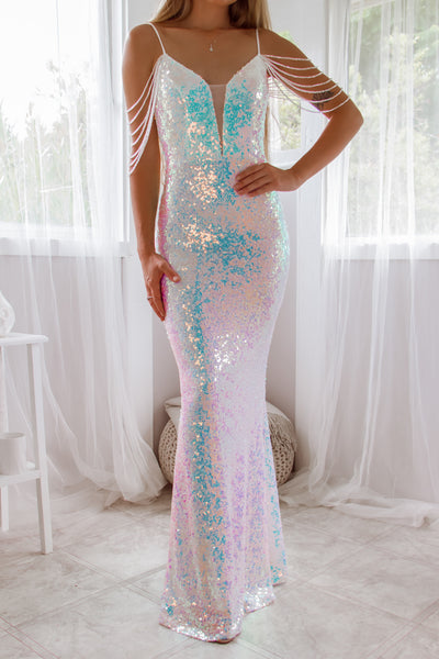 Lenora Sequin Gown - Iridescent